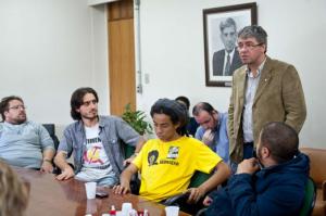 Manifestantes devem deixar o Legislativo da Capital até segunda  Crédito: Ederson Nunes / Câmara Municipal de Porto Alegre / CP